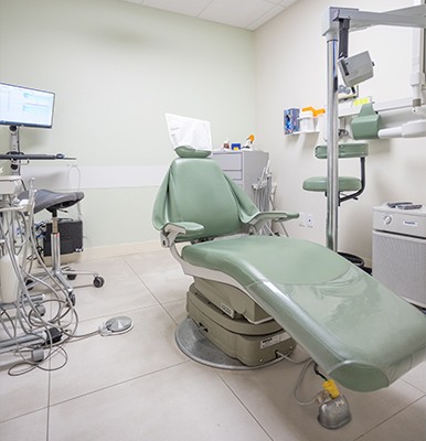 Relaxed patient in dental chair