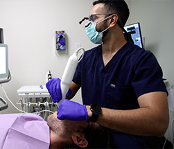 Woman receiving 3 D C T scan