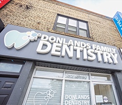 Exterior of Donlands Family Dentistry office in East York