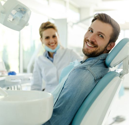 Conversation between patient and dental team member