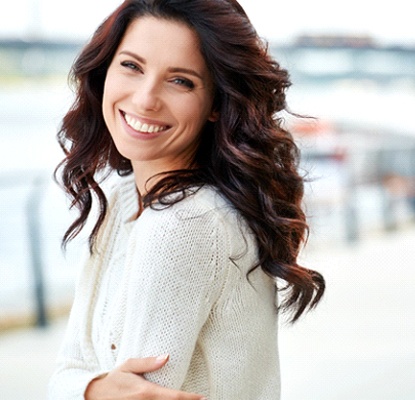 Woman smiling