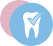 Tooth with checkmark icon