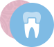 Tooth with dental crown icon