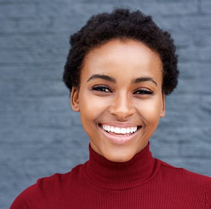 Woman with confident smile and beautiful teeth