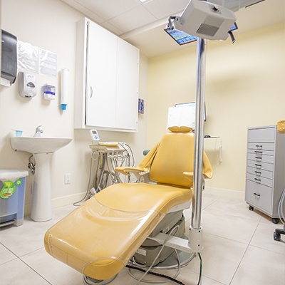 Smiling dental patient