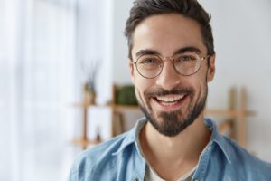 Smiling man with dentures